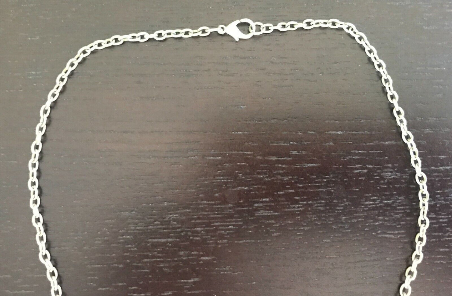 NECKLACE Silver Tone Half Moon & Circle Intricate Design Fashion Statement
