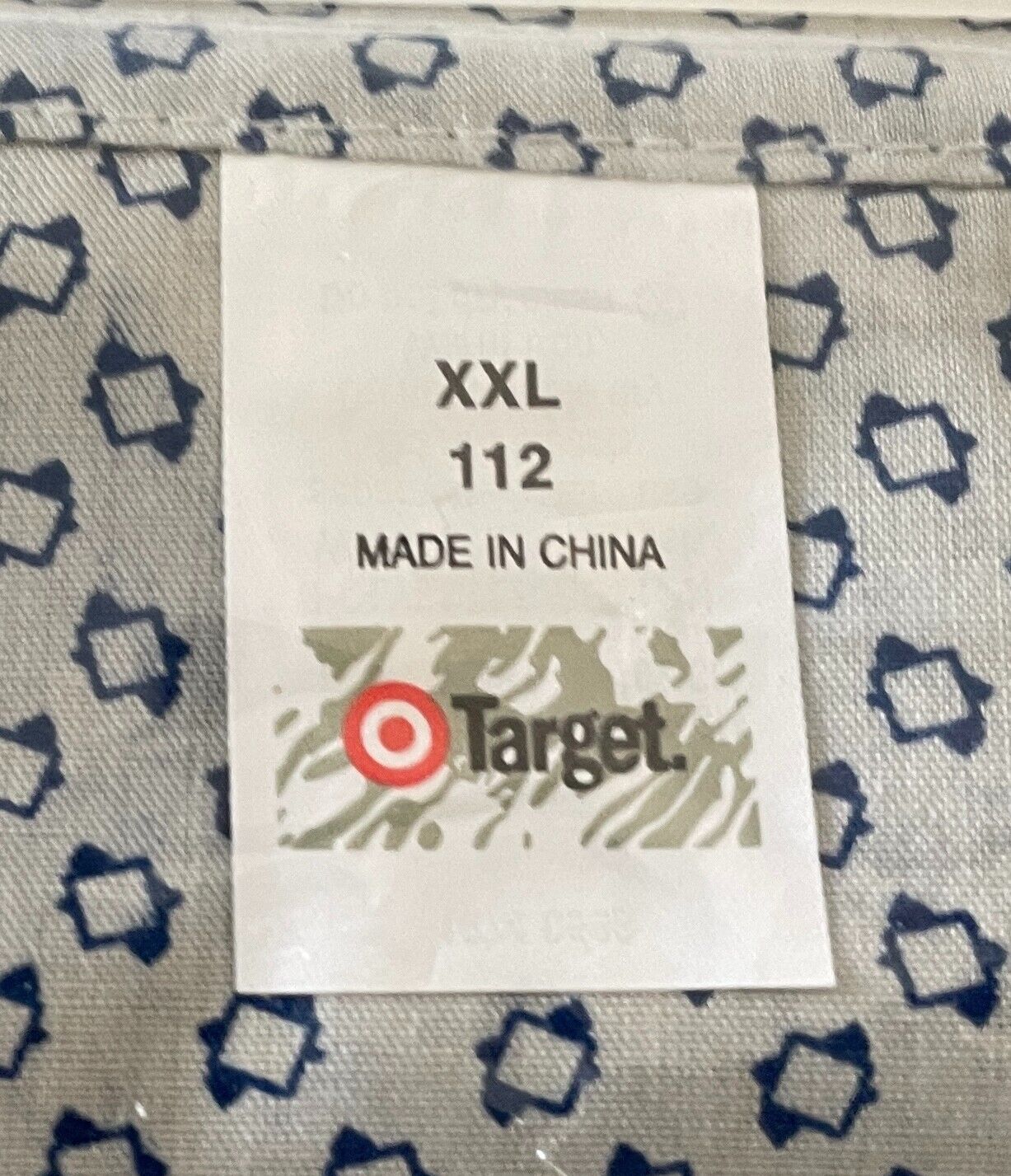 TARGET Stone & Navy Print Shirt & Shorts 2 Pce Pyjamas PJs Set Mens XXL 112 NEW