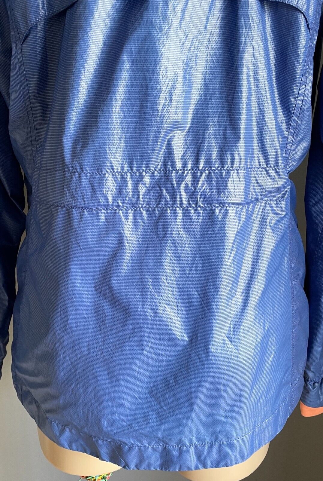 ZERO RESTRICTION Jacket Blue & Coral Trim Zip Front Wind Breaker Size L Golf