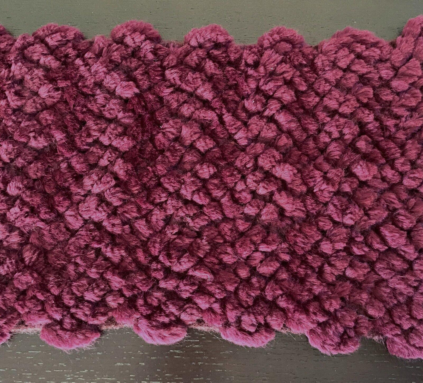 Neck Scarf Burgundy Handmade Soft Chunky Decorative Knit Fringed - Gorgeous