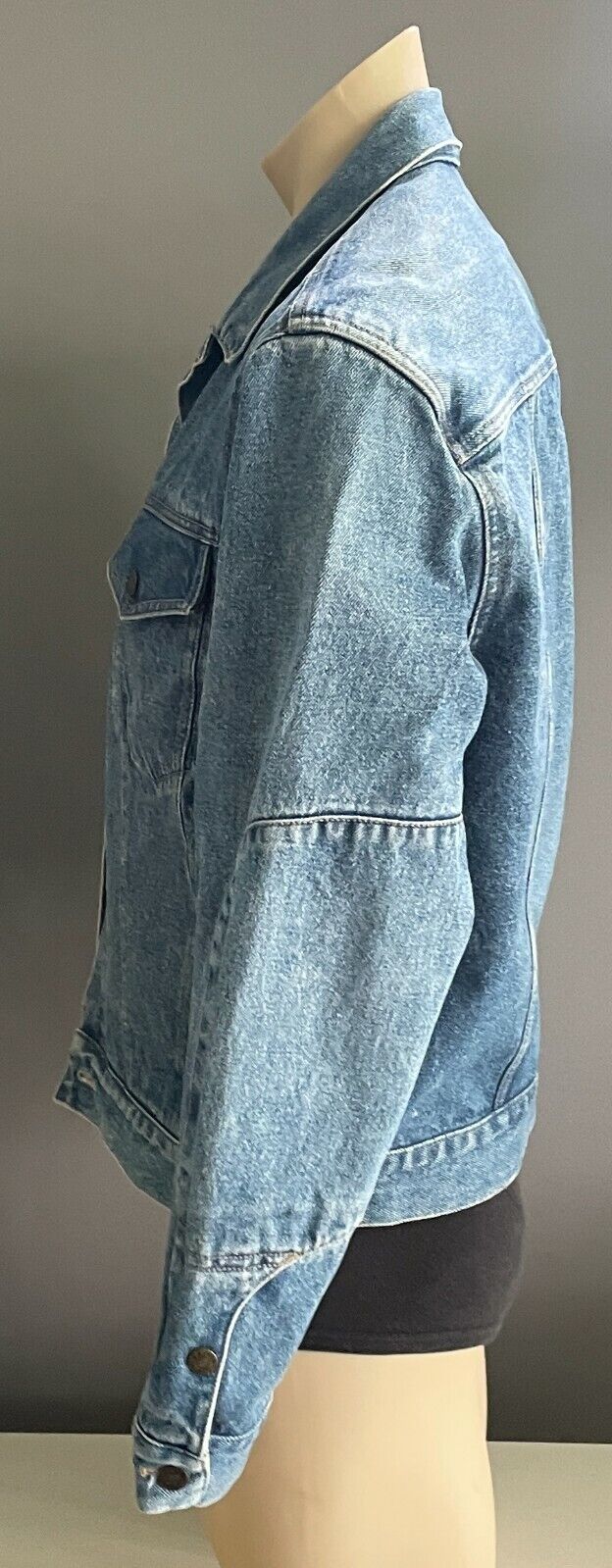 CALVIN KLEIN Mens Jeans Jacket Blue Denim Long Sleeve Size M Retro Gem Classic
