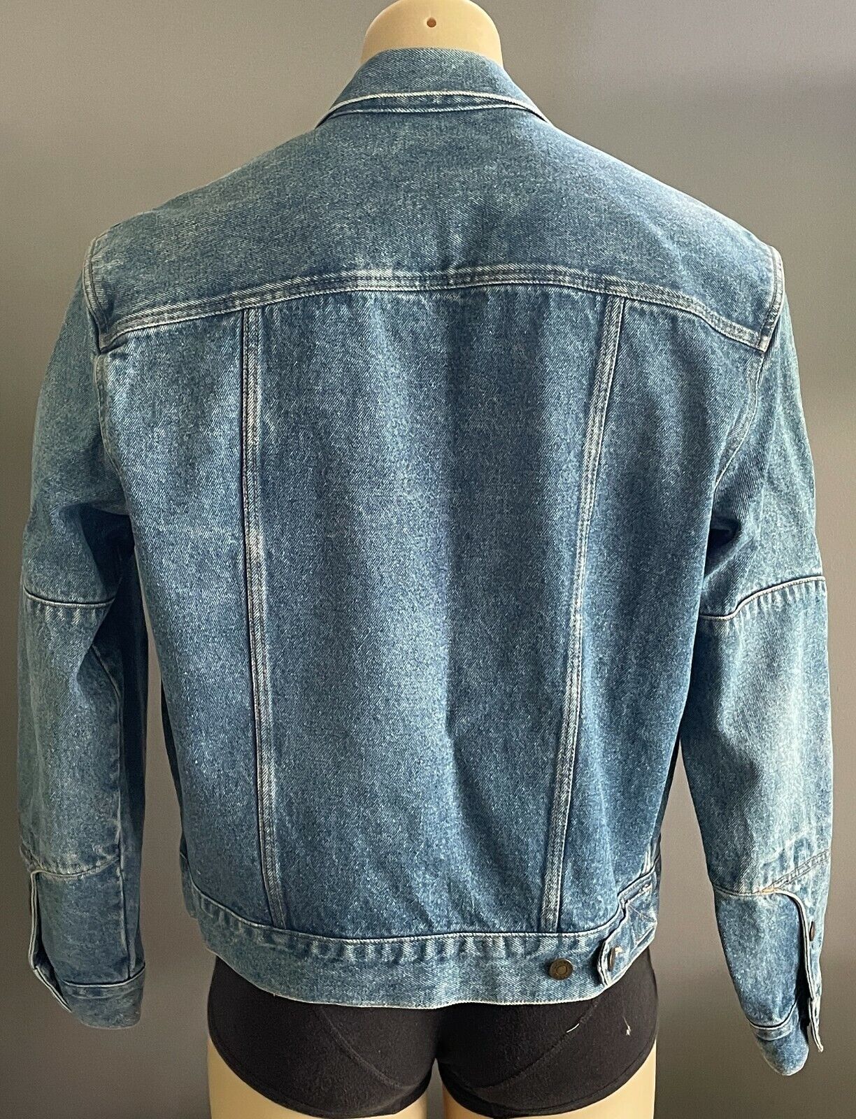 CALVIN KLEIN Mens Jeans Jacket Blue Denim Long Sleeve Size M Retro Gem Classic
