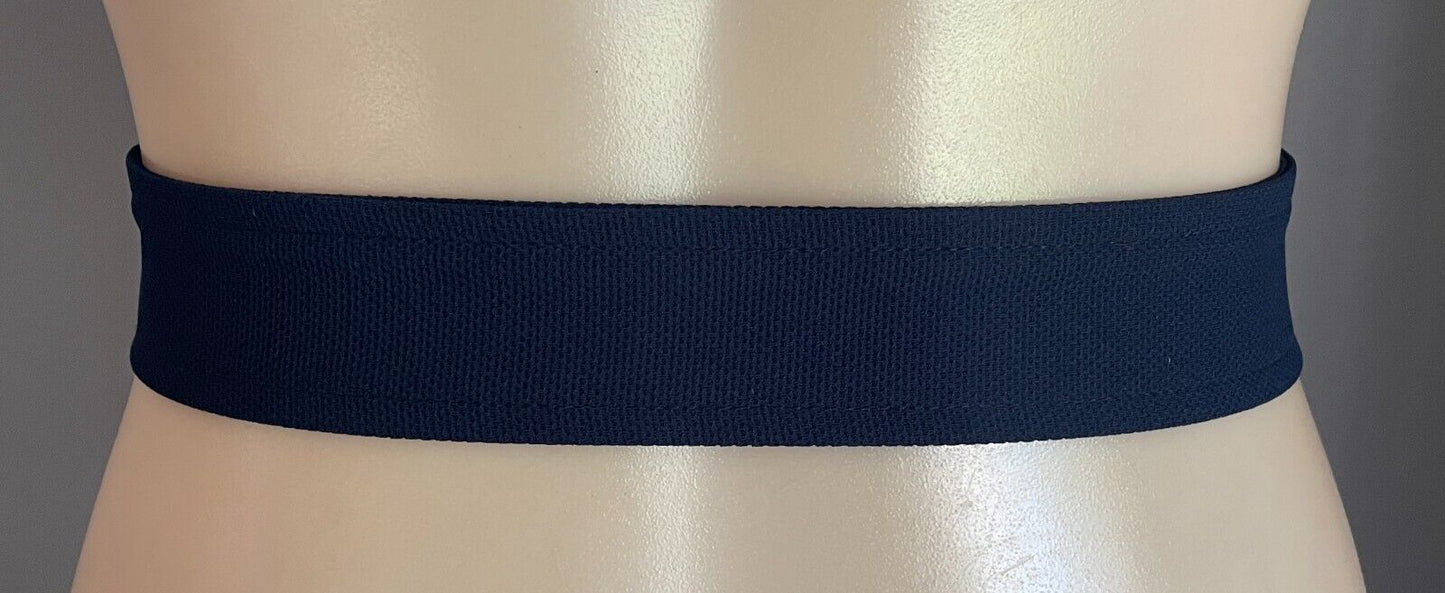 Navy Textured Fabric Sash 4.5cm Wide x 186cm Long Super Waist Belt