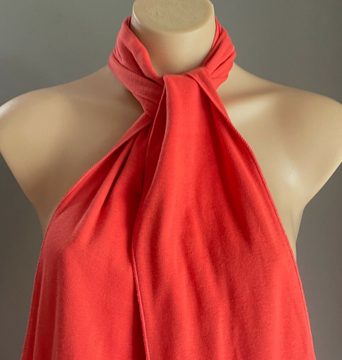 Neck Scarf Ladies Long Handmade Orange Rectangle 16.5cm Wide x 175cm Length