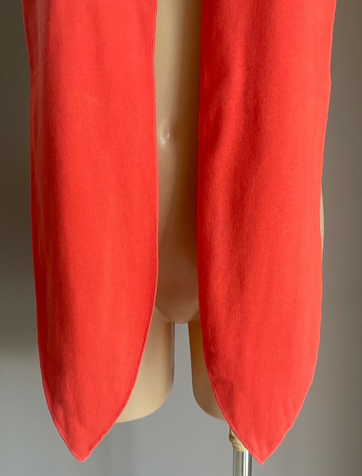 Neck Scarf Ladies Long Handmade Orange Rectangle 16.5cm Wide x 175cm Length