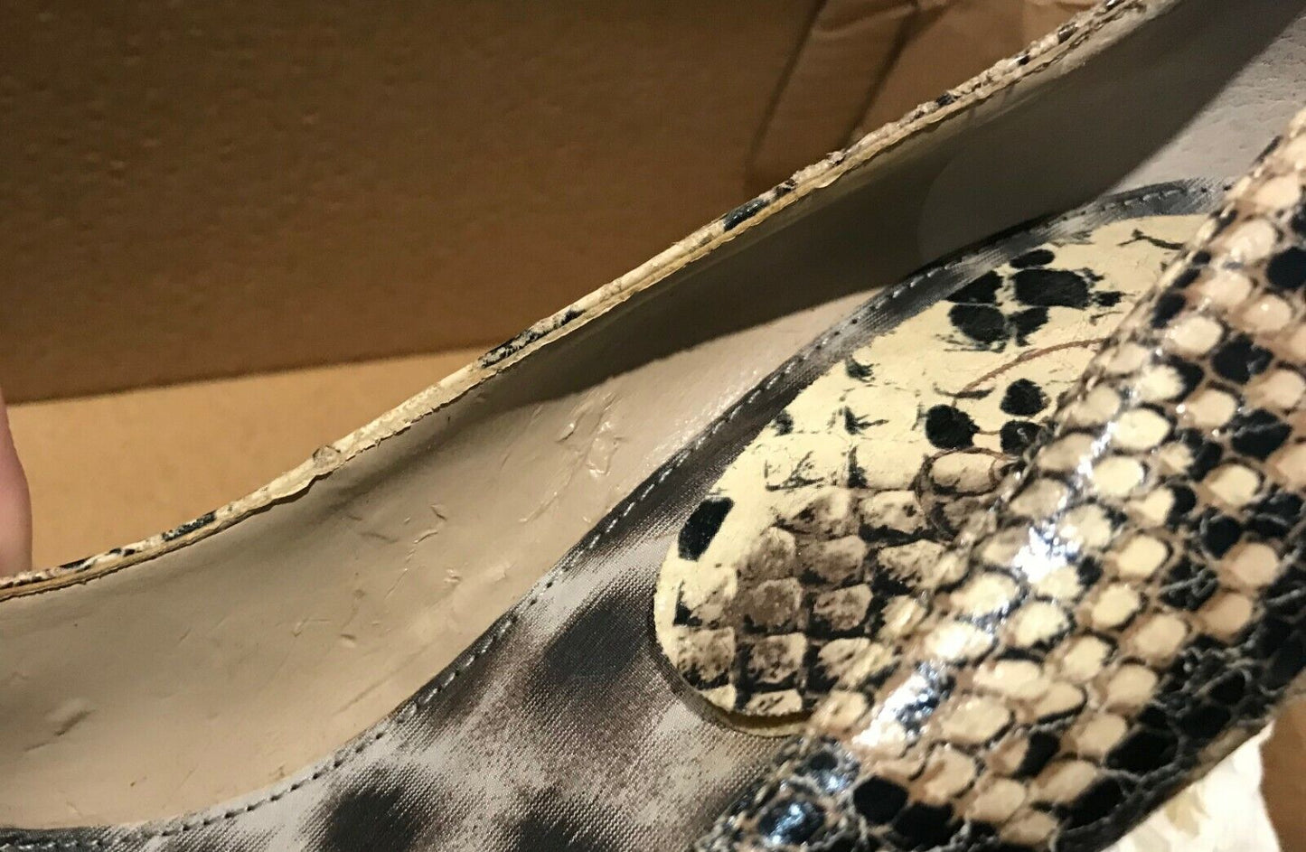 LIPSTIK Shoes Snake Print Pleather Platform High Stiletto Heel Ladies Size 9 M