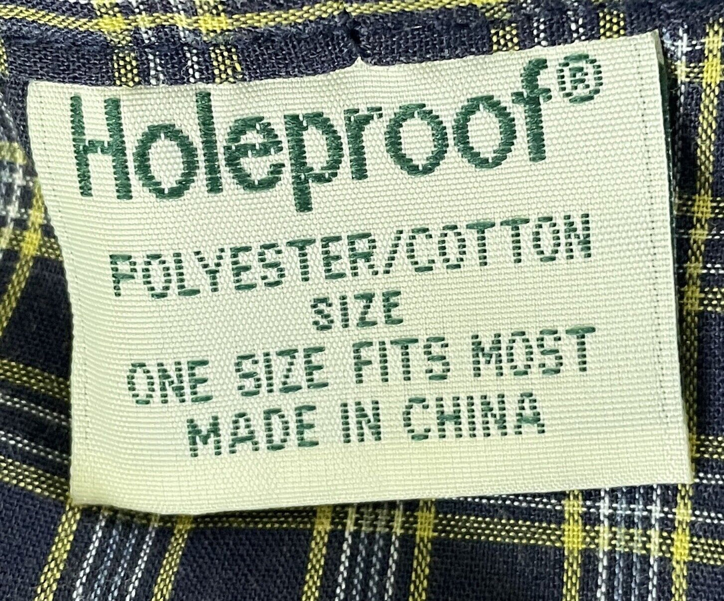 Mens HOLEPROOF BED BATH Robe Blue Yellow White Check Poly Cotton ONE SIZE NEW