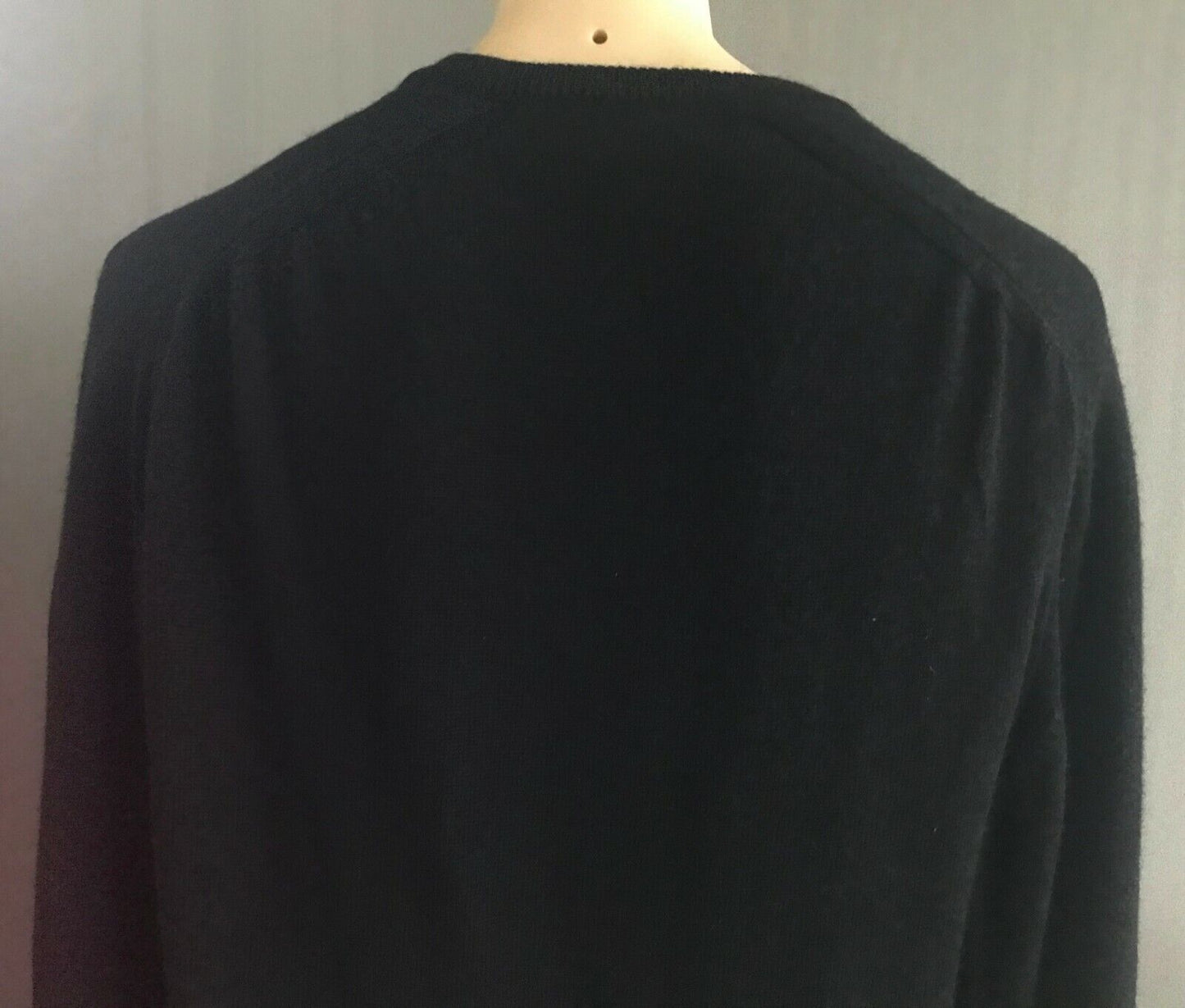 KNIT JUMPER Dragon Logo Sweater Black V-Neck Long Sleeve Mens Size XXXL 126cm