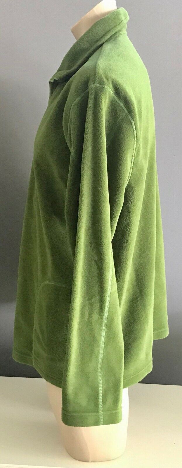 ICE BOX Zip Jumper Green Polar Fleece Long Sleeve High Neck Mens Size XL Sweater