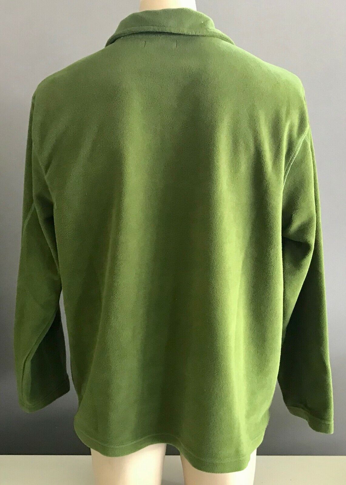ICE BOX Zip Jumper Green Polar Fleece Long Sleeve High Neck Mens Size XL Sweater