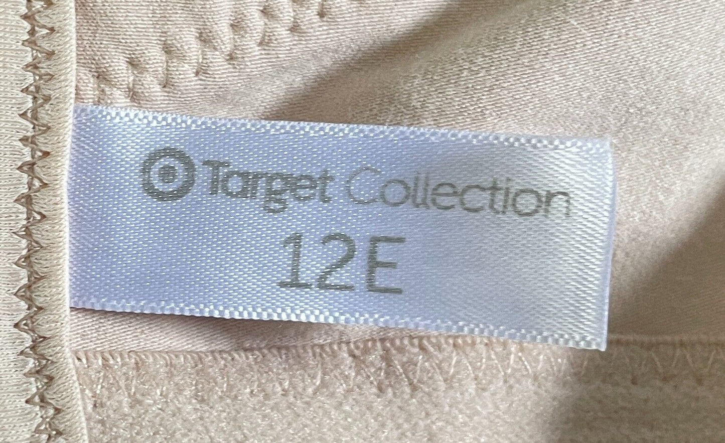 TARGET Bra 12E Beige Minimiser Underwire Adjustable Straps Bra Ladies Size 12 E