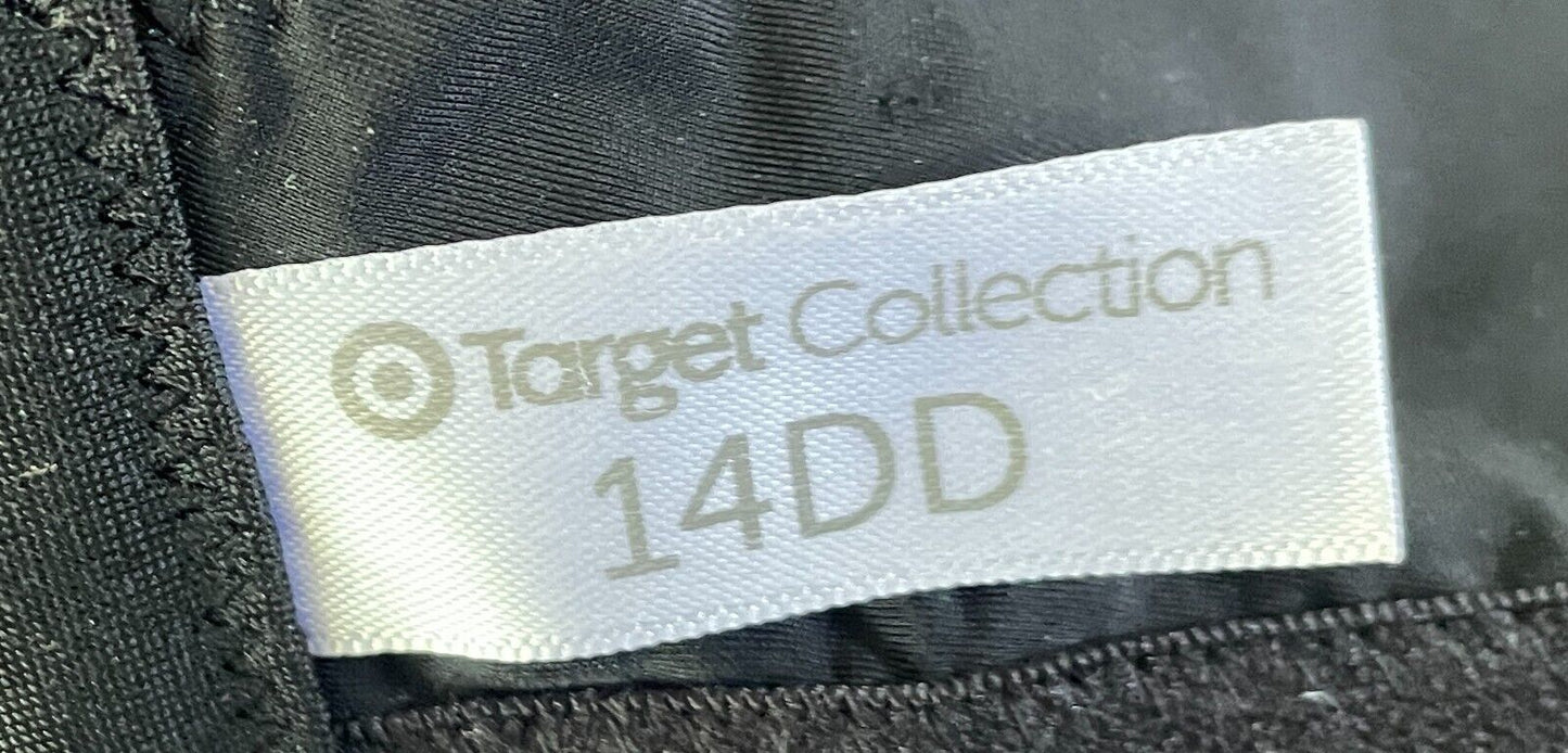 TARGET Bra 14DD Black Contour Brushed T-Shirt Underwire Bra Ladies Size 14 DD