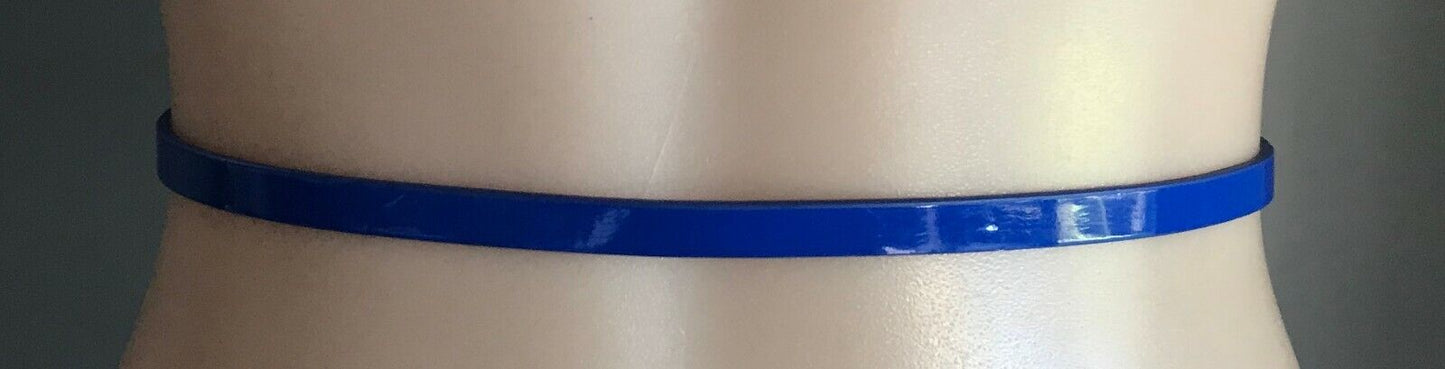 PORTMANS 3x Belts Thin Pleather Blue Yellow Blue Green Snake Print Size XS NEW
