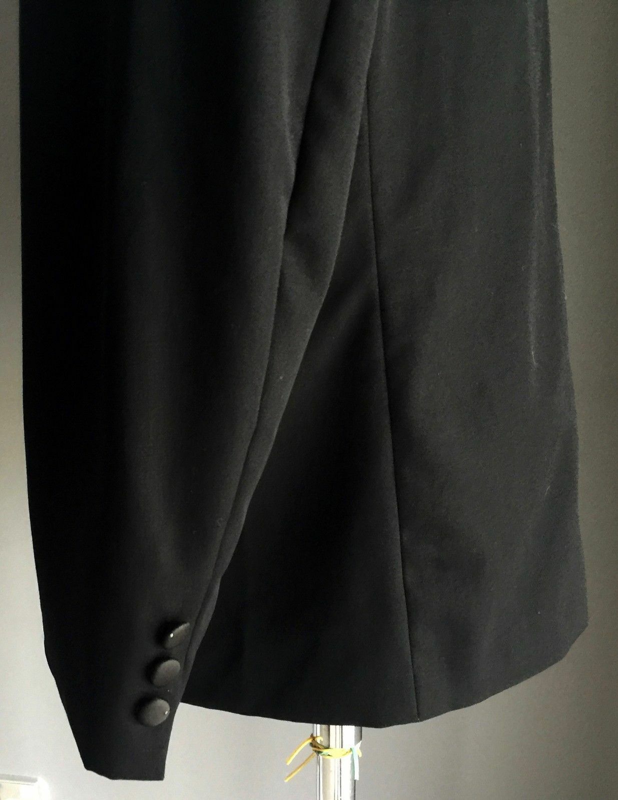 DAVID JONES UOMO Black Double Breasted Suit Jacket Blazer Mens Size 52