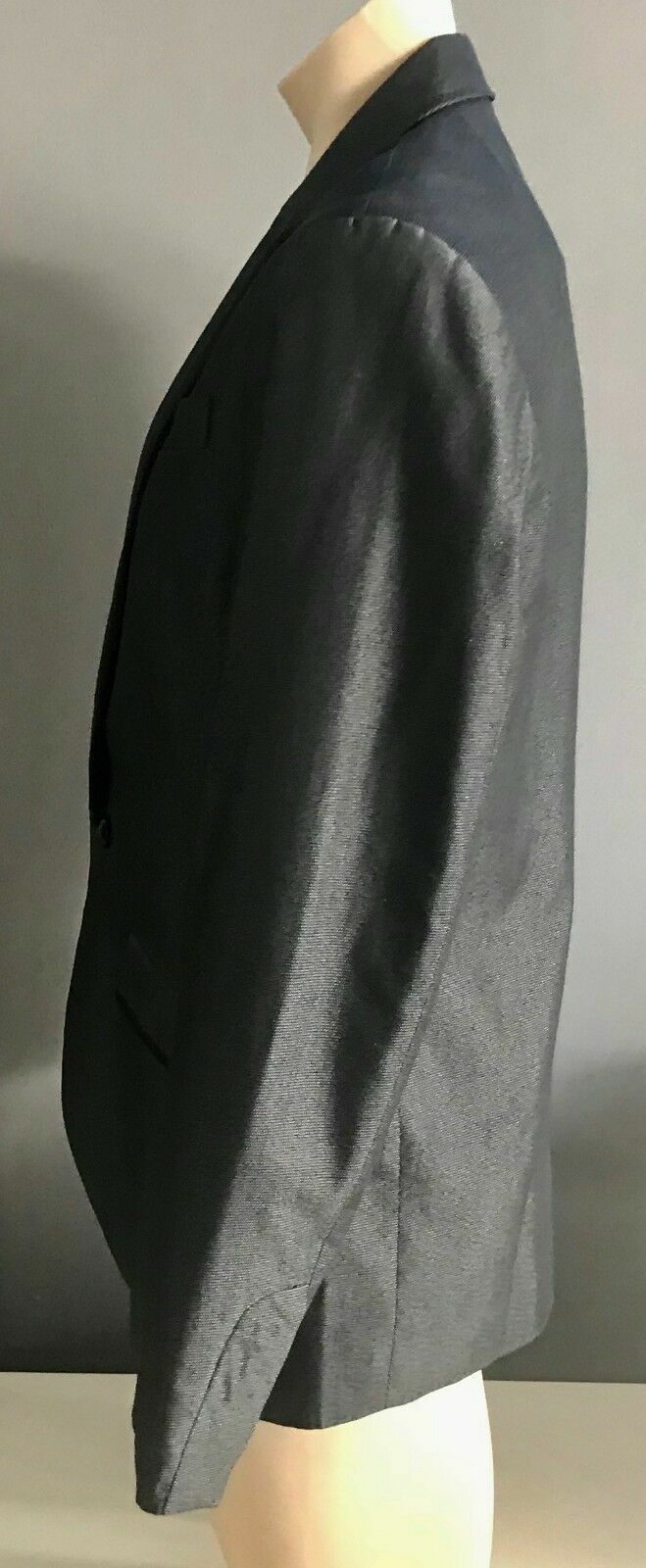 Mens POLITIX 464 Grey & Black Single Breasted Jacket Blazer Size L NEW