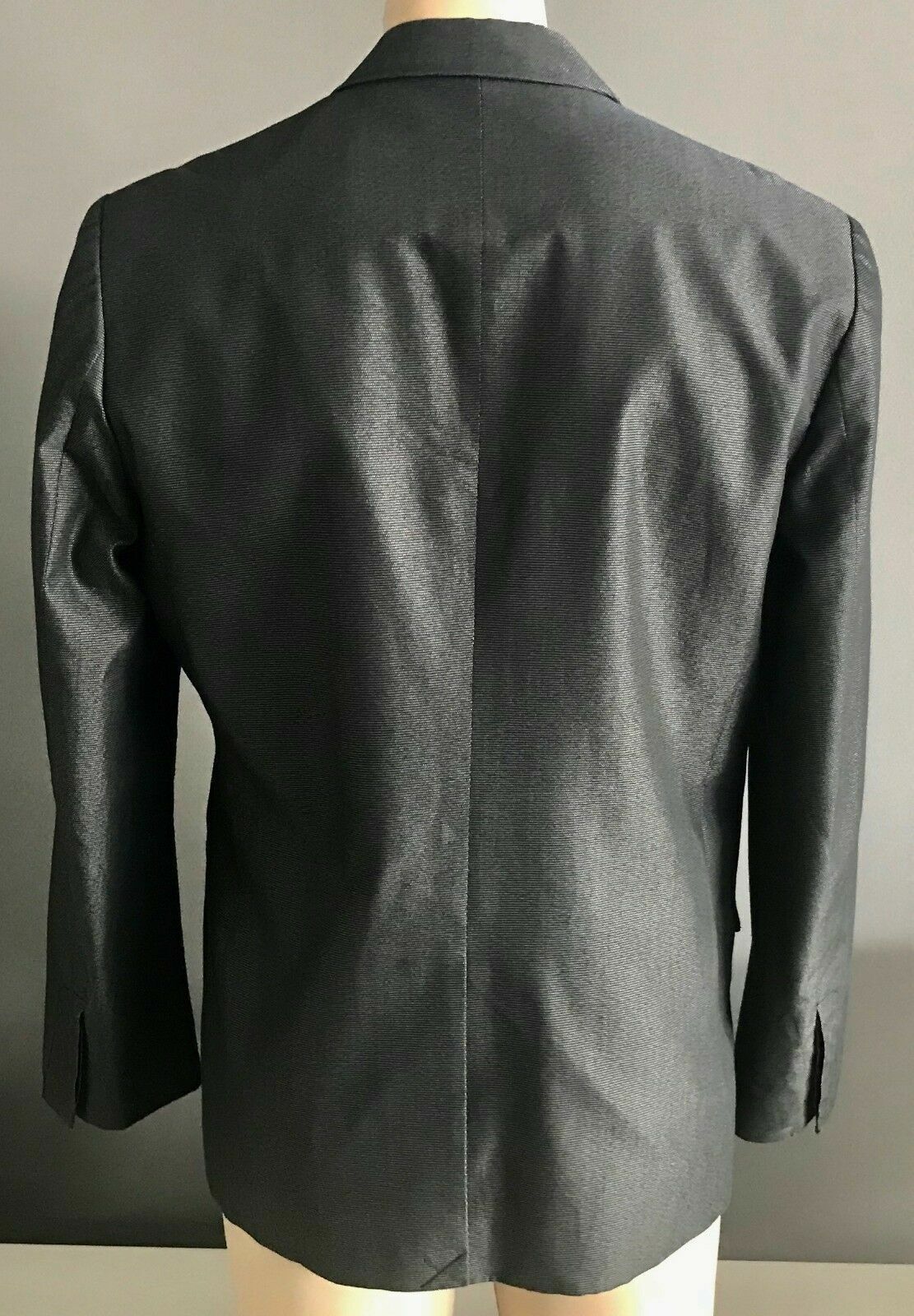 Mens POLITIX 464 Grey & Black Single Breasted Jacket Blazer Size L NEW