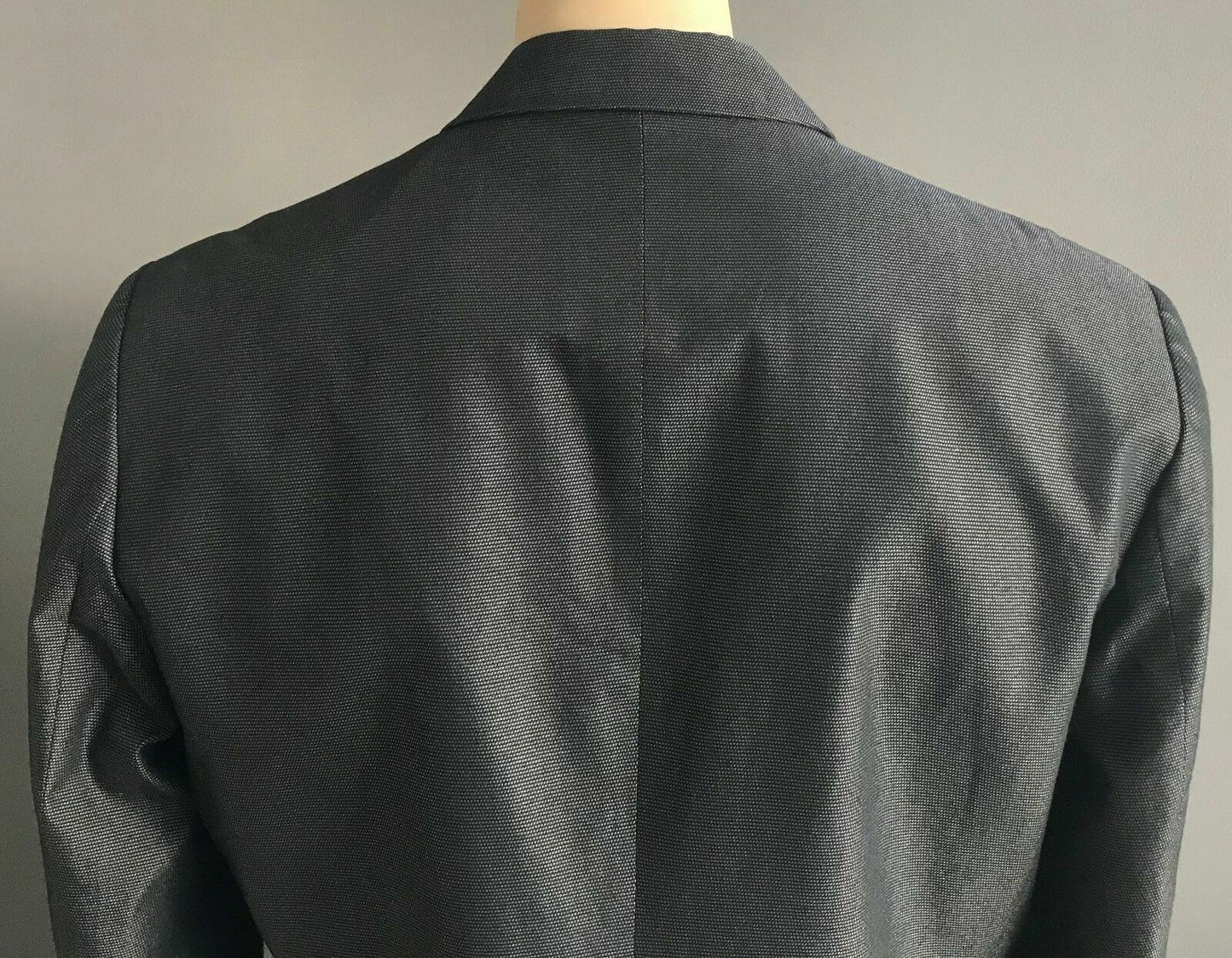 Mens POLITIX 464 Grey & Black Single Breasted Jacket Blazer Size L NEW
