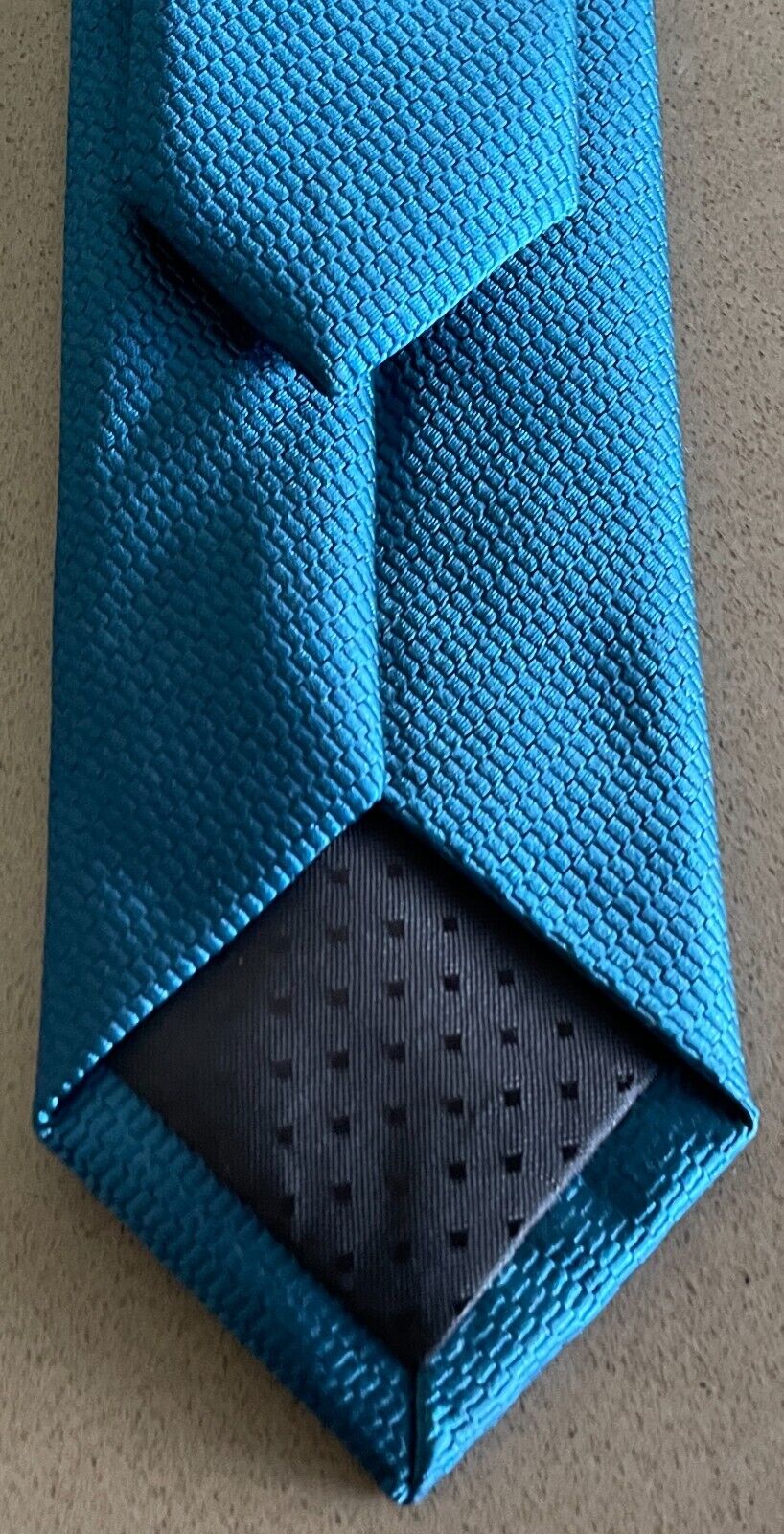 KENJI Thin NeckTie Teal Blue Polyester Gorgeous Colour Mens Neck Tie