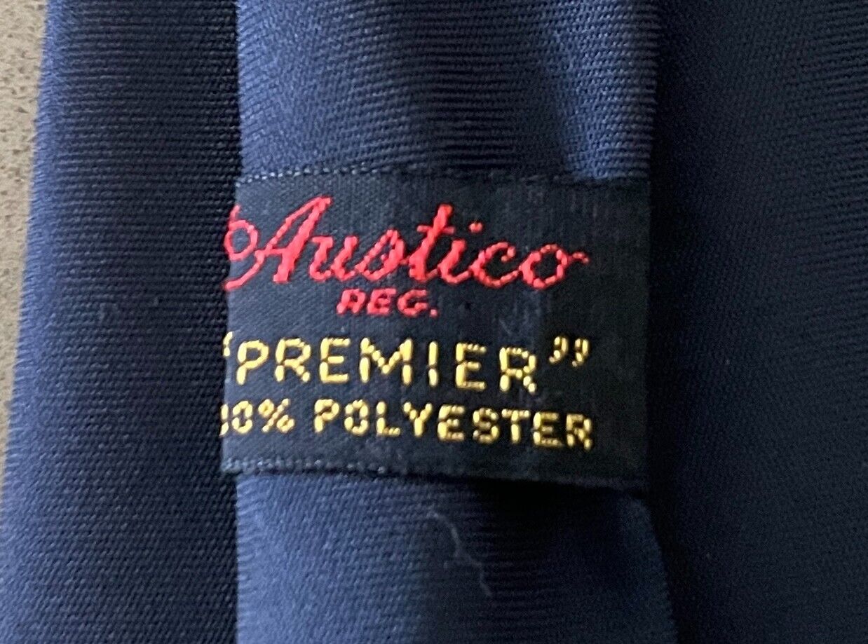 AUSTICO Australia Necktie Junior Chamber International Navy Blue Thin Logo Tie