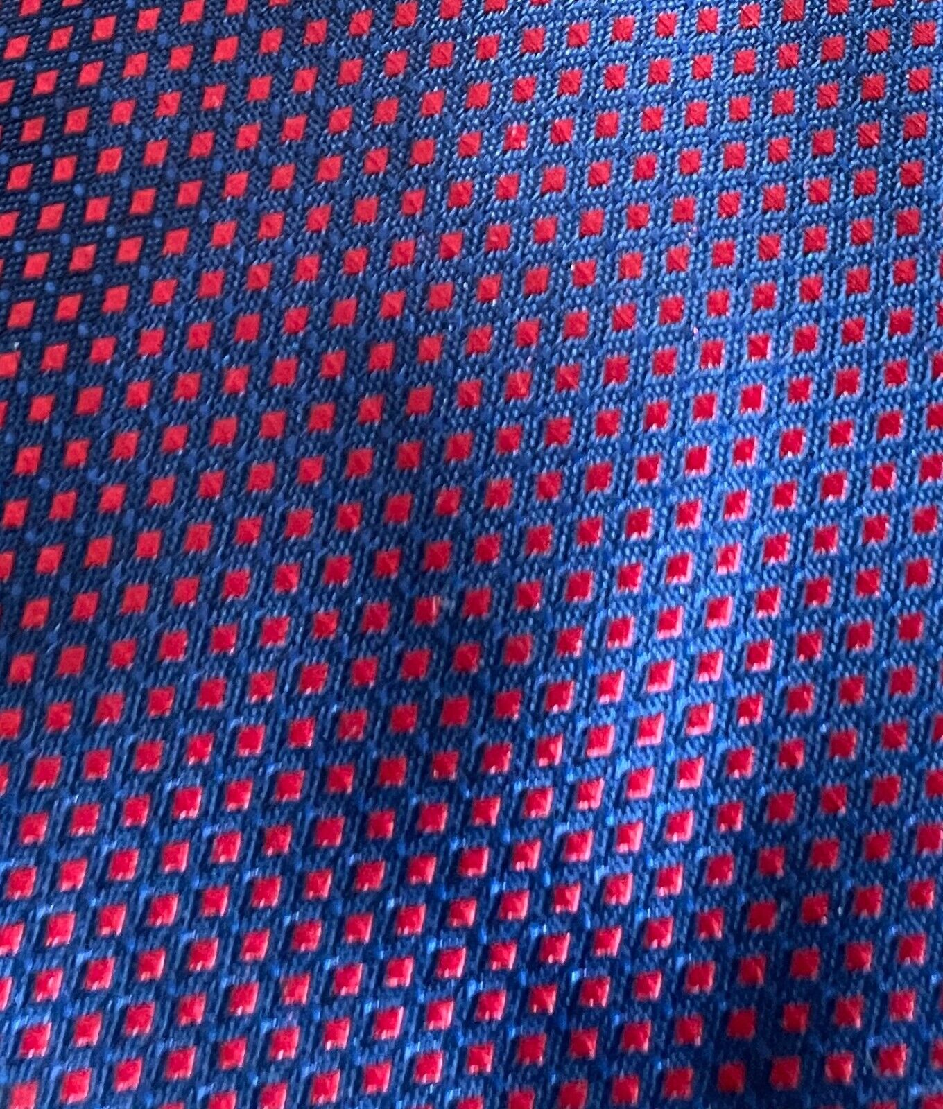 Mens NeckTie HAVANA (Tie Rack) Red and Blue Print Made In Italy Neck Tie