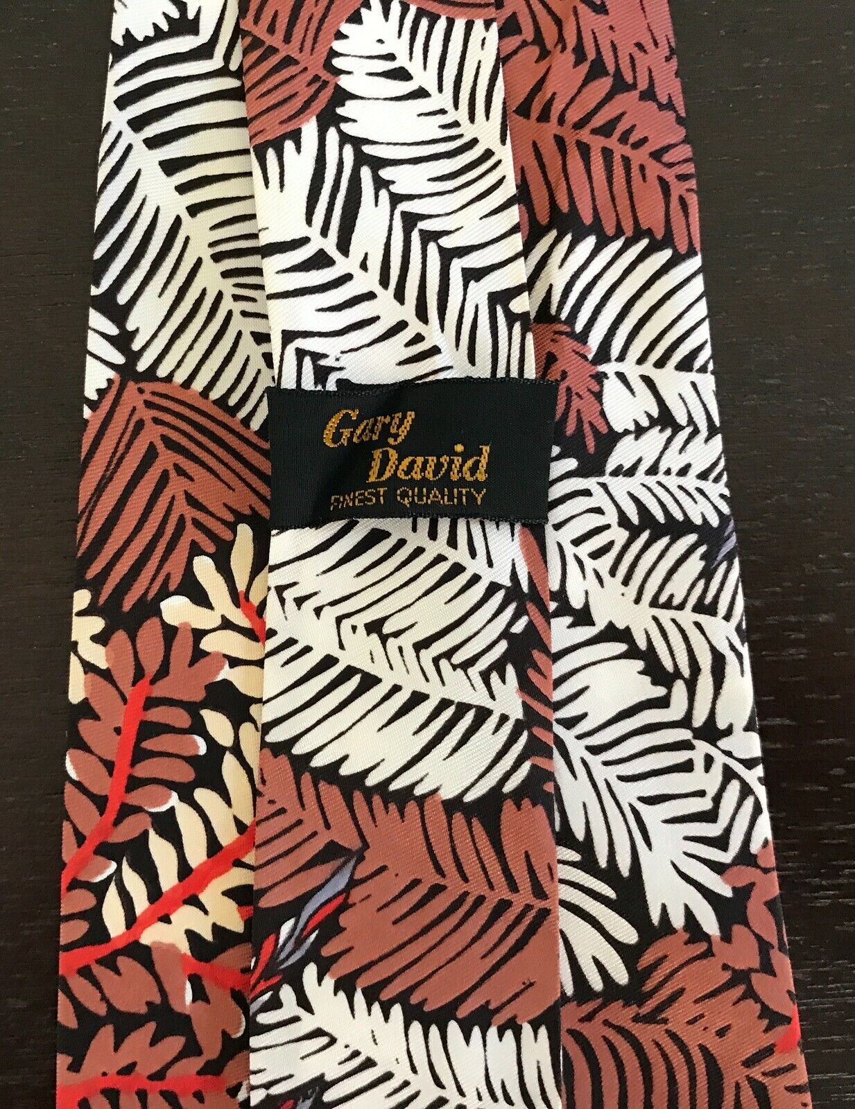 Mens NeckTie GARY DAVID Loud Wide Tiger & Parrot Print Colourful NEW 1970's Tie