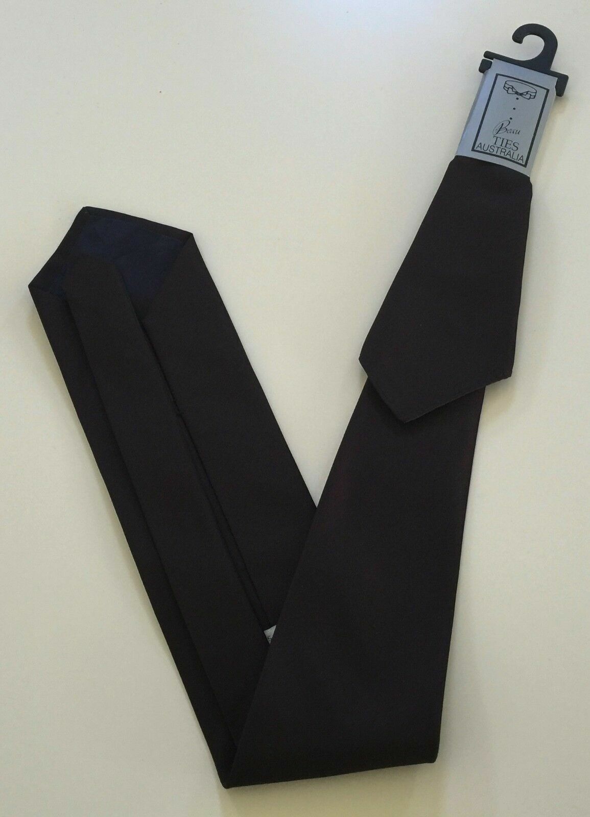 Mens NeckTie ASCOT Deep Burgundy & Pocket Hanky Set NEW Vintage Neck Tie