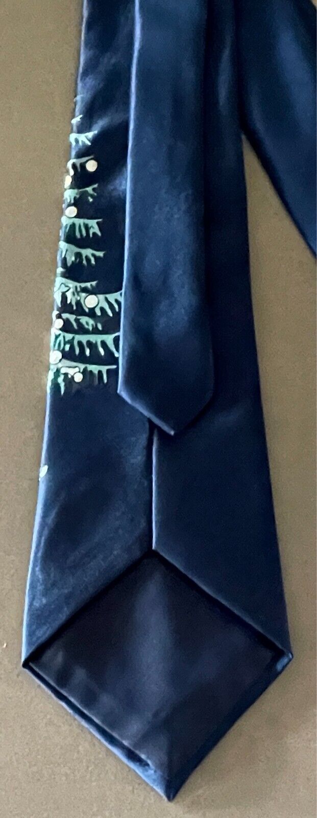 Mens NeckTie Navy Blue Santa Claus Xmas Scene Father Christmas Novelty Neck Tie
