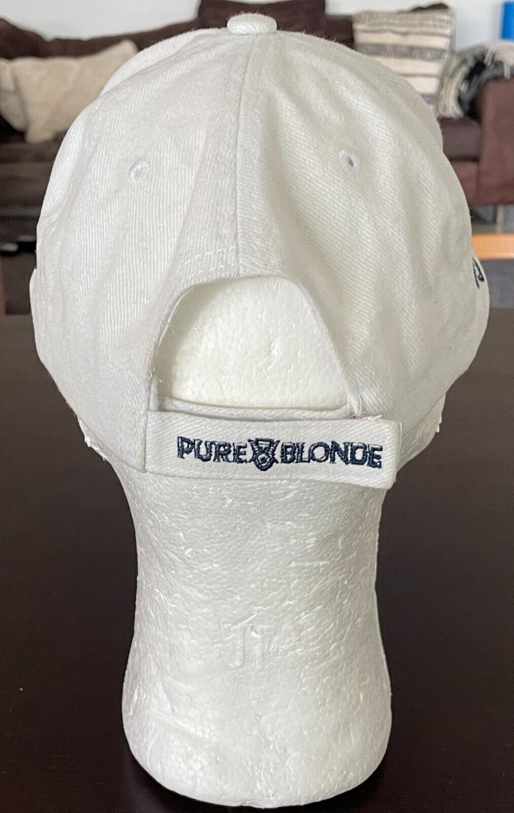 Cap CARLTON PURE BLONDE NAKED 6 Panel Adjustable OSFA White Embroidered Beer Ale