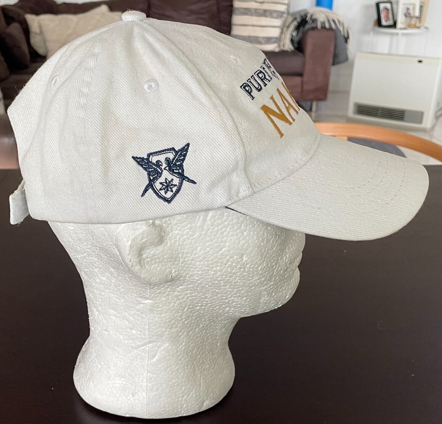 Cap CARLTON PURE BLONDE NAKED 6 Panel Adjustable OSFA White Embroidered Beer Ale