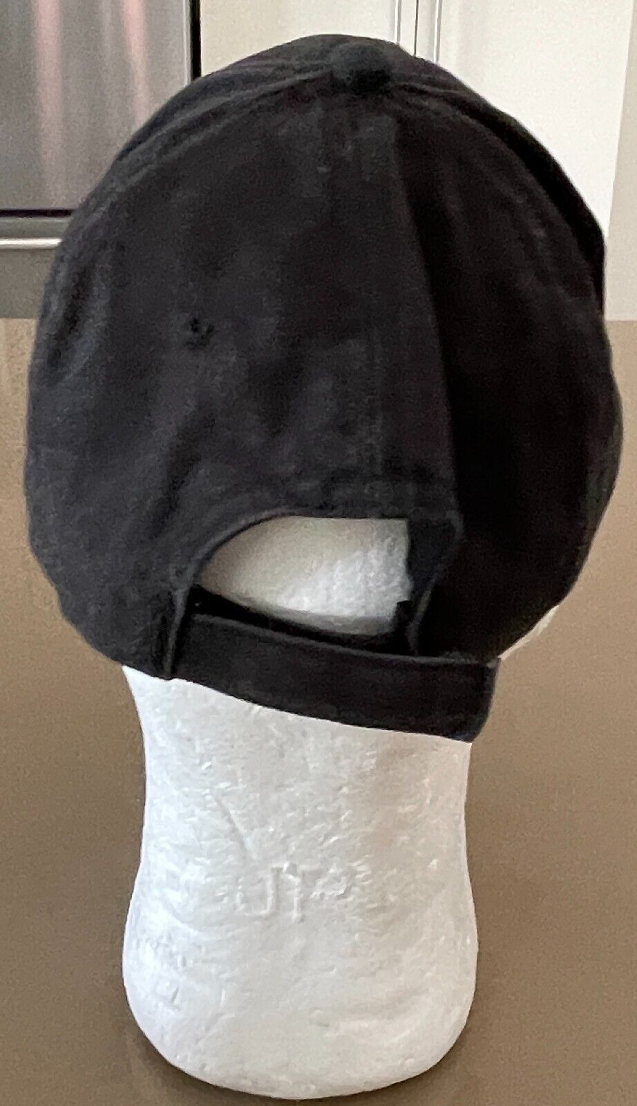 ACTION ALUMINIUM Checkerboard Baseball Cap Black Silver Trim Adjust Strap Back