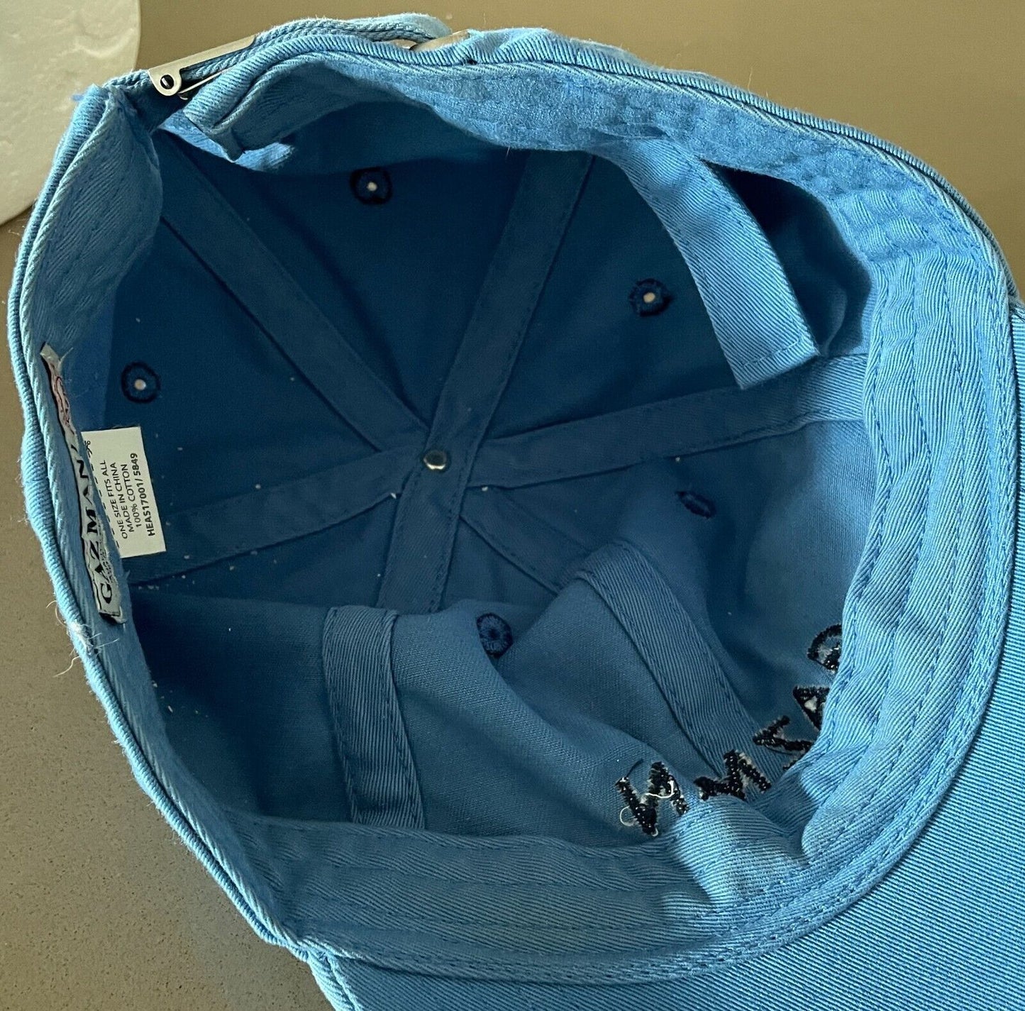 GAZMAN Baseball Cap Australia Logo Sky Blue Adjustable Metal Slider Aussie