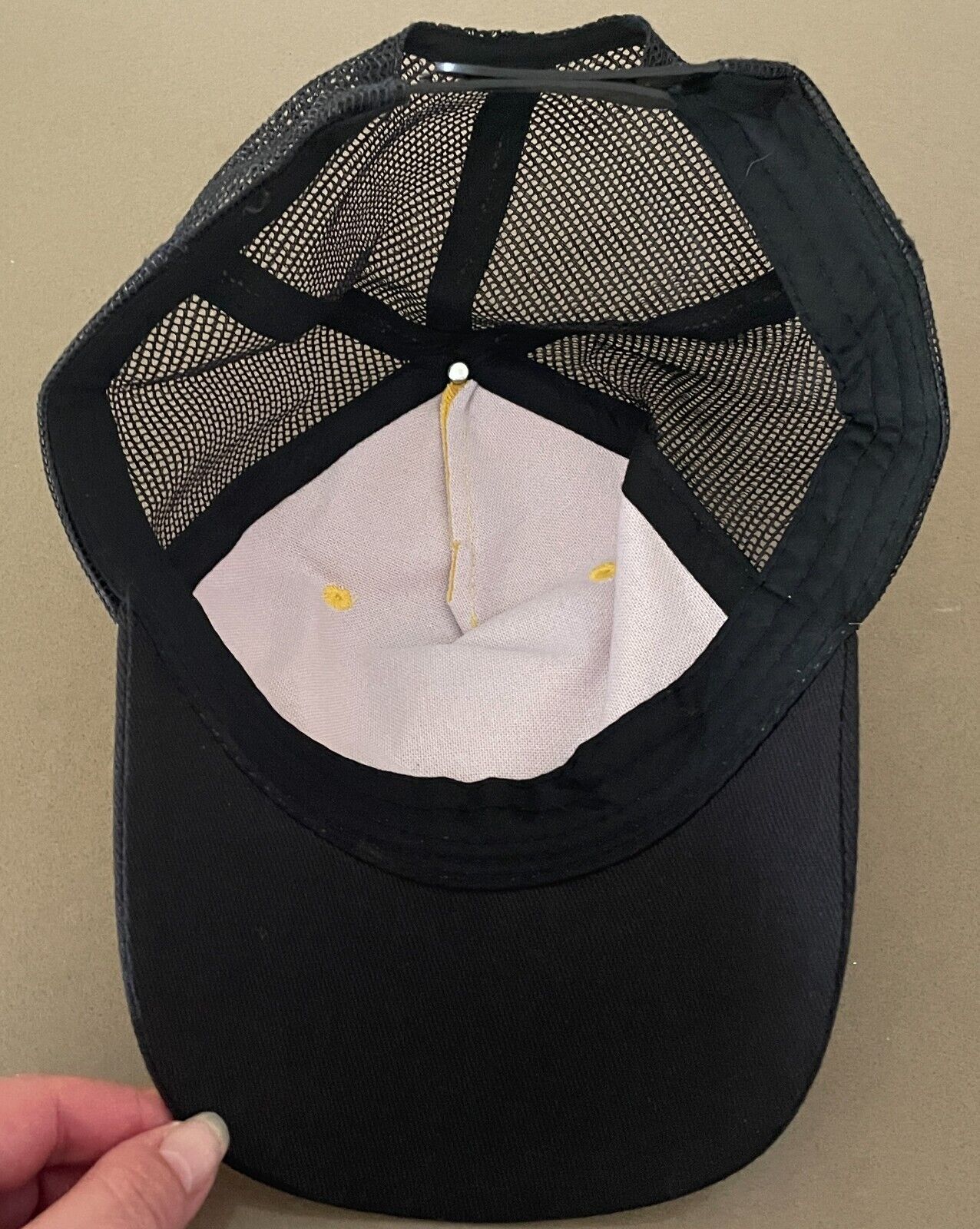 BUNDABERG RUM Snap Back Truckers Hat Yellow Black Cap Mesh Back Bundy Bear Rum