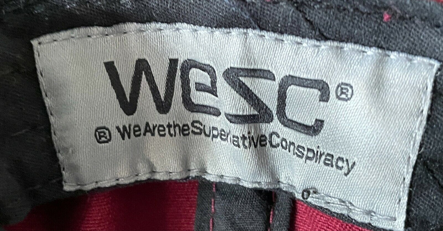WESC "W" Maroon Snap Back Baseball Cap Hat GREECE One Size