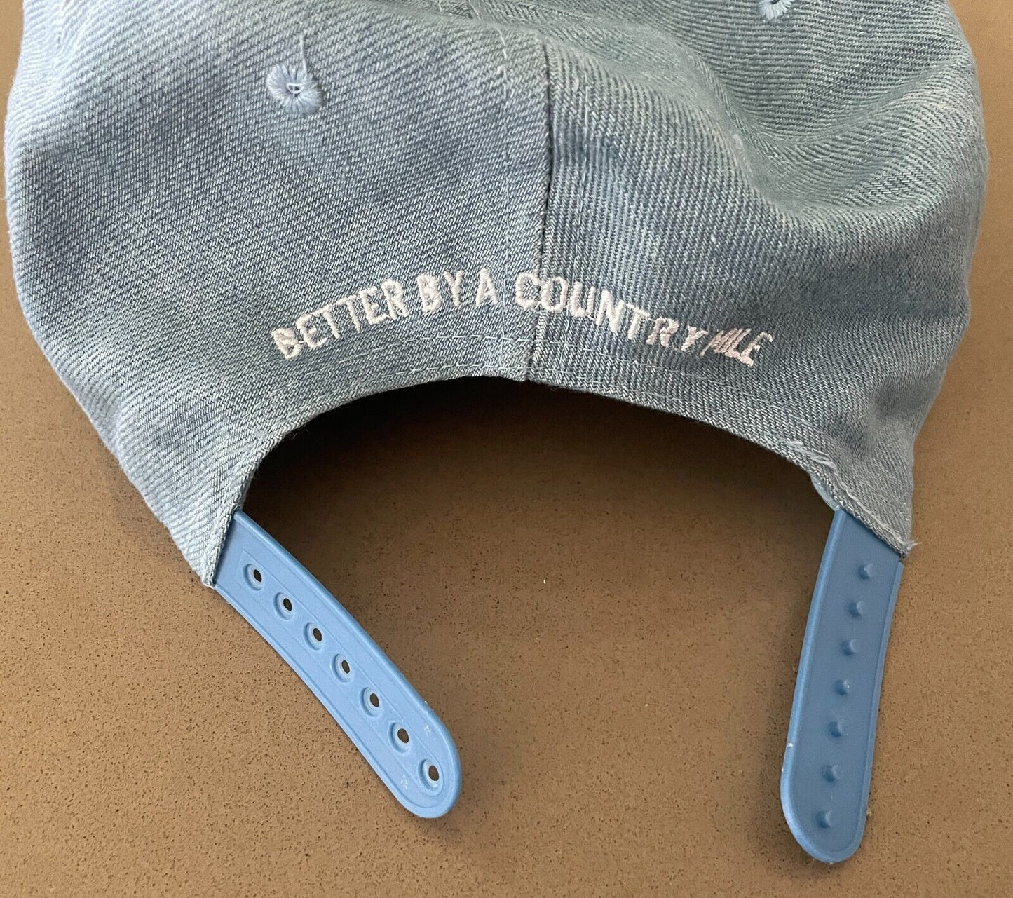 Cap YENDA BREWING CO Light Blue Denim Look Hat Adjustable Embroidered Logo