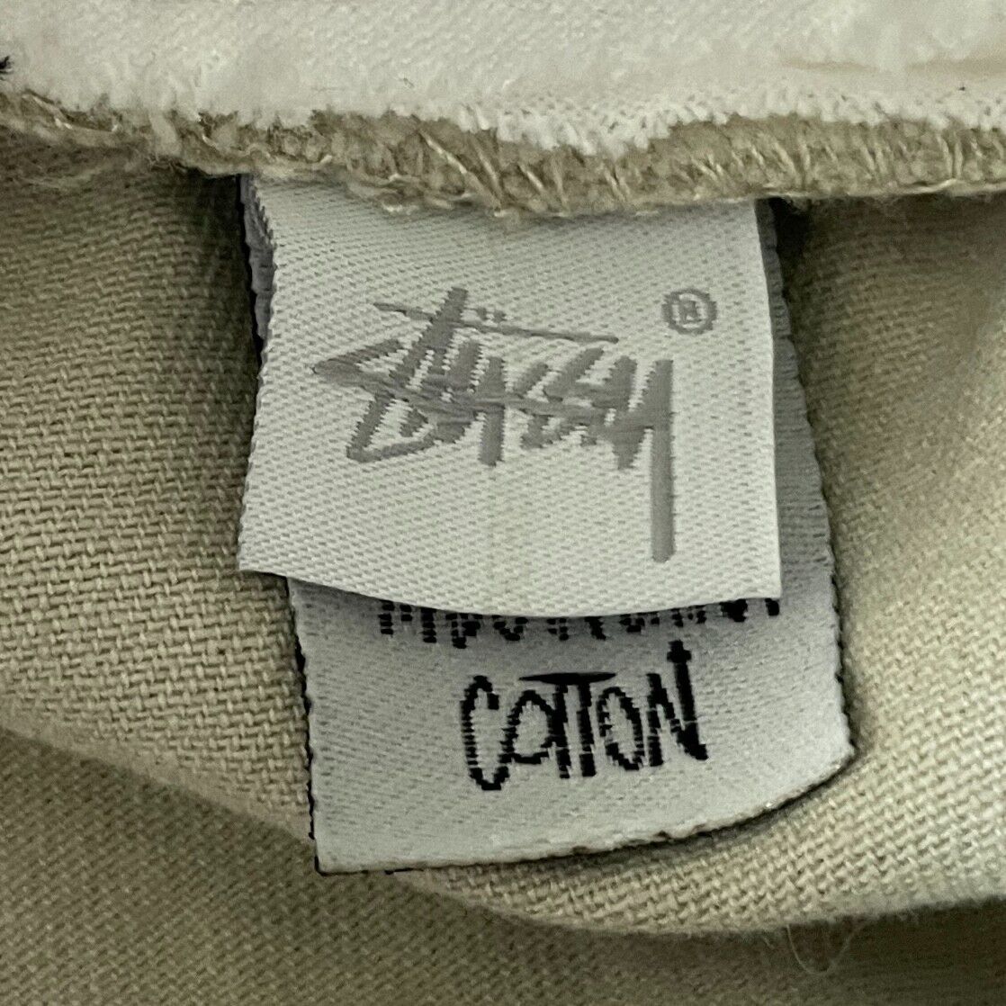 STUSSY Bucket Hat Beige Embroidered "Cities" Unisex Adult One Size Cap