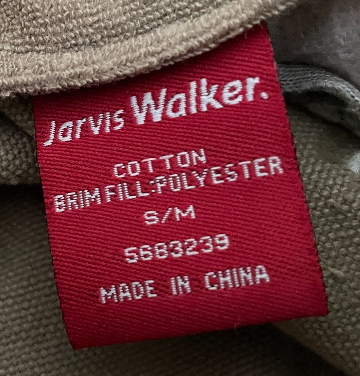 JARVIS WALKER Bucket Hat 46 Big Game Fishing Beige Embroidered Unisex Size S M