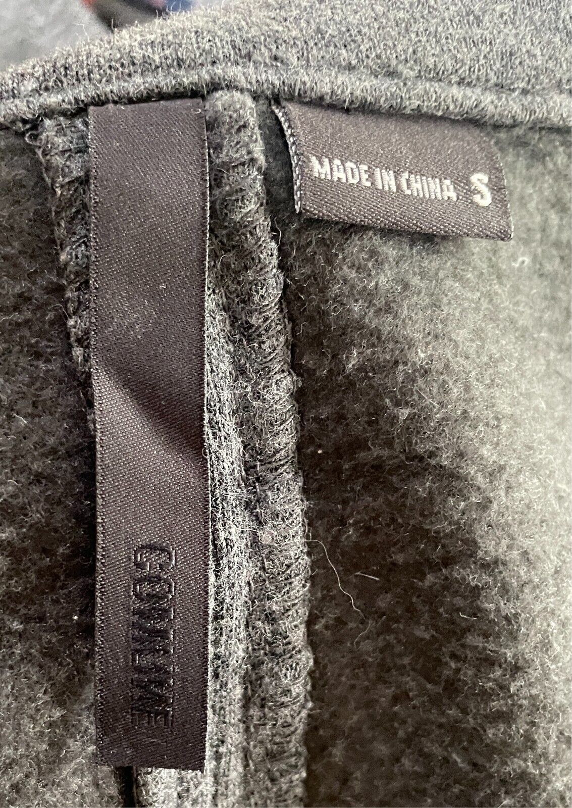 COMUNE Grey Long Sleeve Jacket Mens Size S High Neck Detachable Hoodie