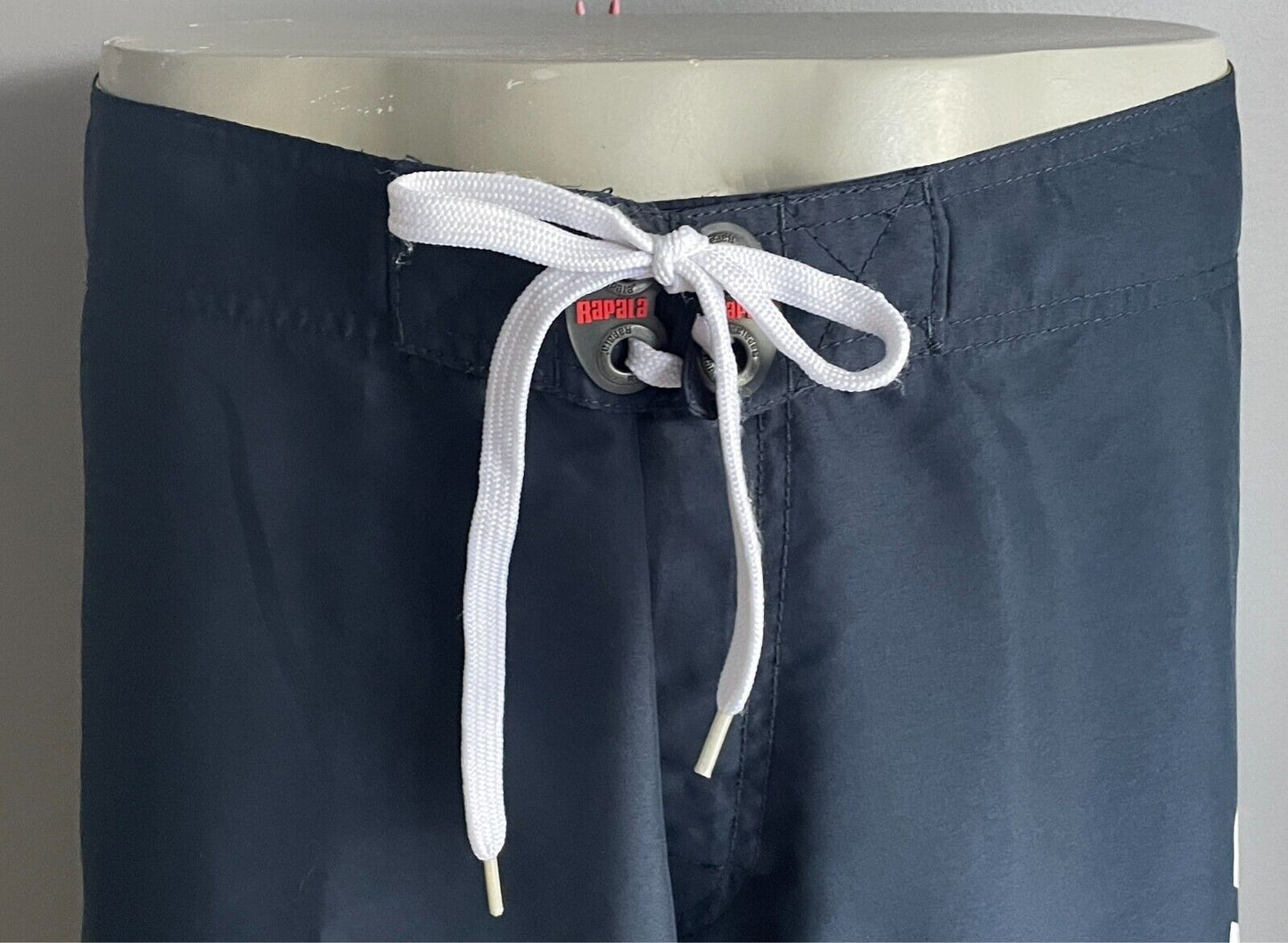 Board Shorts RAPALA Navy White Logo Print Swim Shorts Mens Size 38 96cm Waist