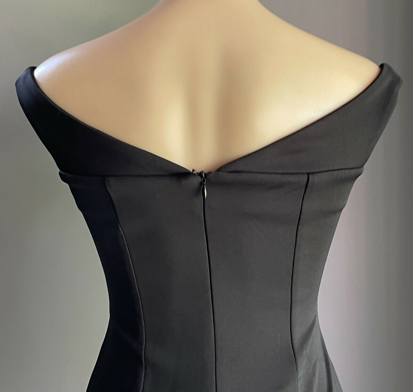 TOBI Mini Dress Black Off the Shoulder Bodycon Ladies Size S AU 8 - 10 Sexy LBD