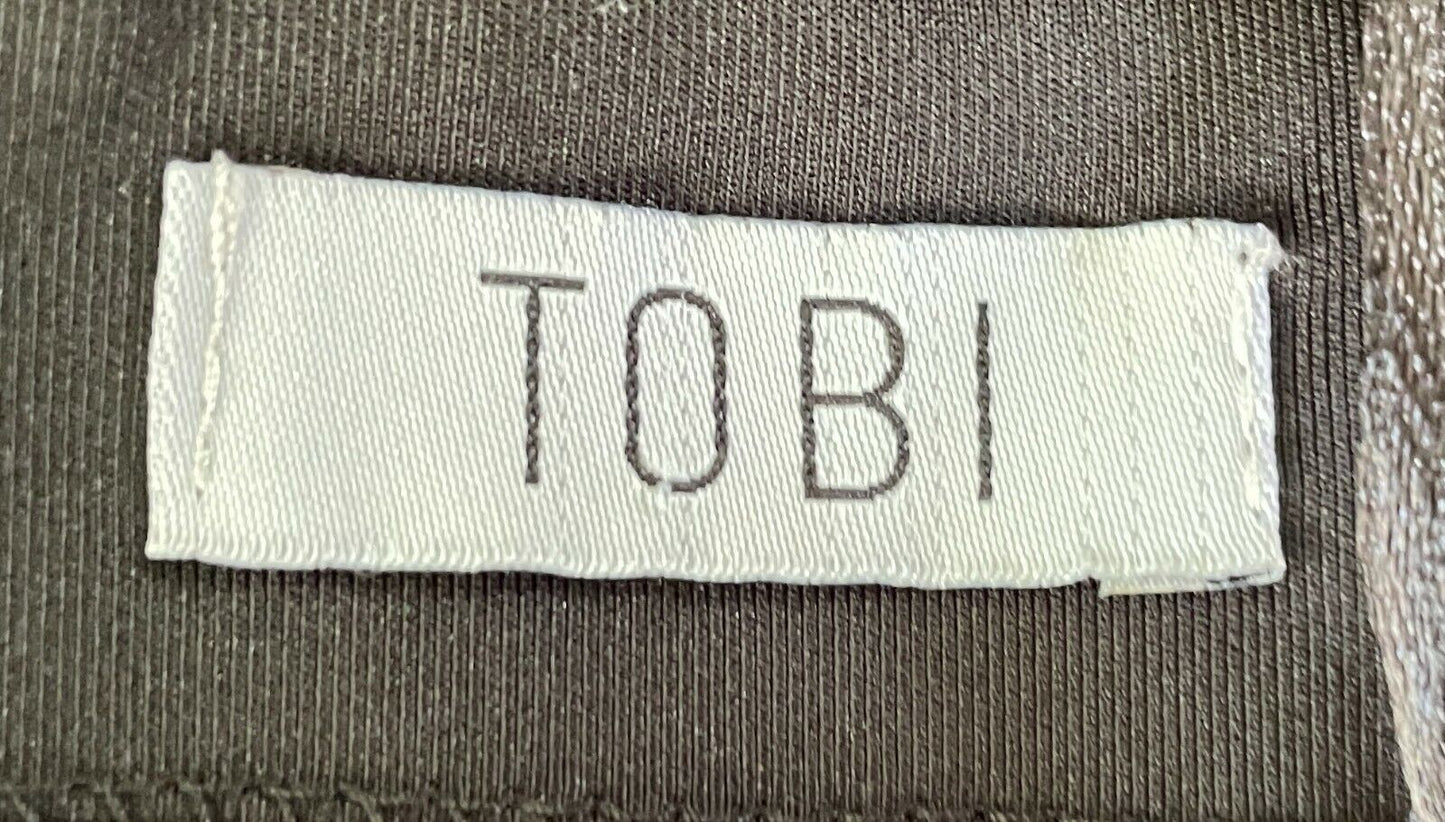 TOBI Mini Dress Black Off the Shoulder Bodycon Ladies Size S AU 8 - 10 Sexy LBD