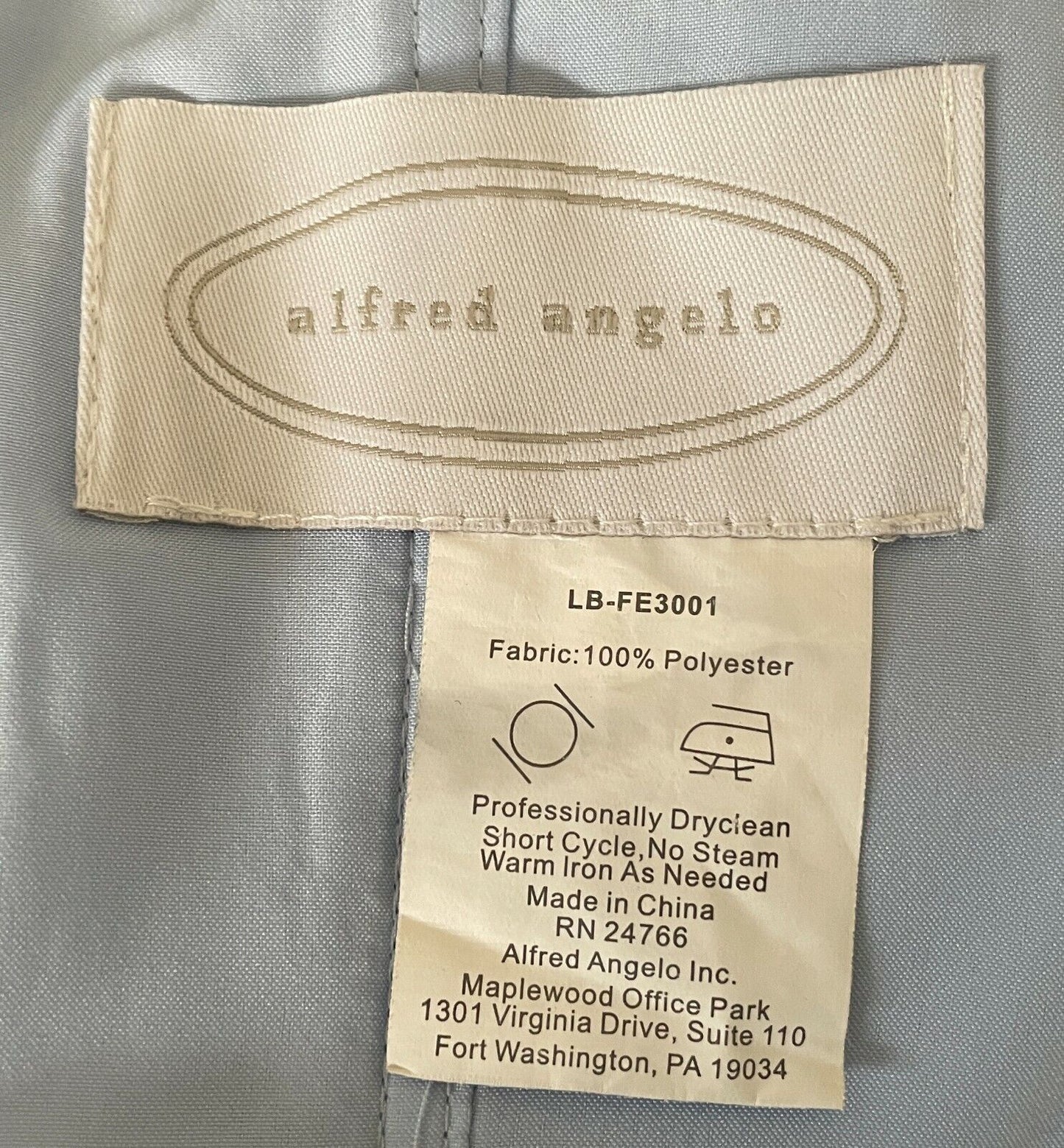 ALFRED ANGELO Midi Dress Blue w Black Overlay Waist Tie Halter Size 10 Vintage