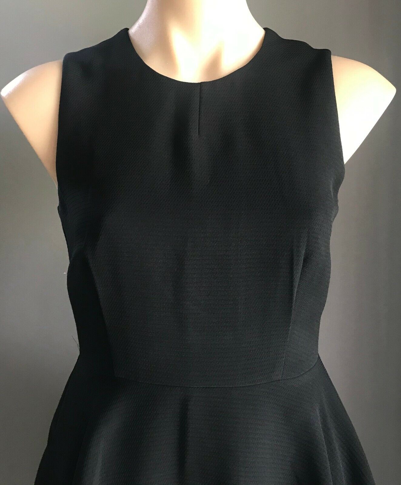 YOURS SINCERELY A-Line Dress Black Sleeveless w Net Panel Hem Size 8 10