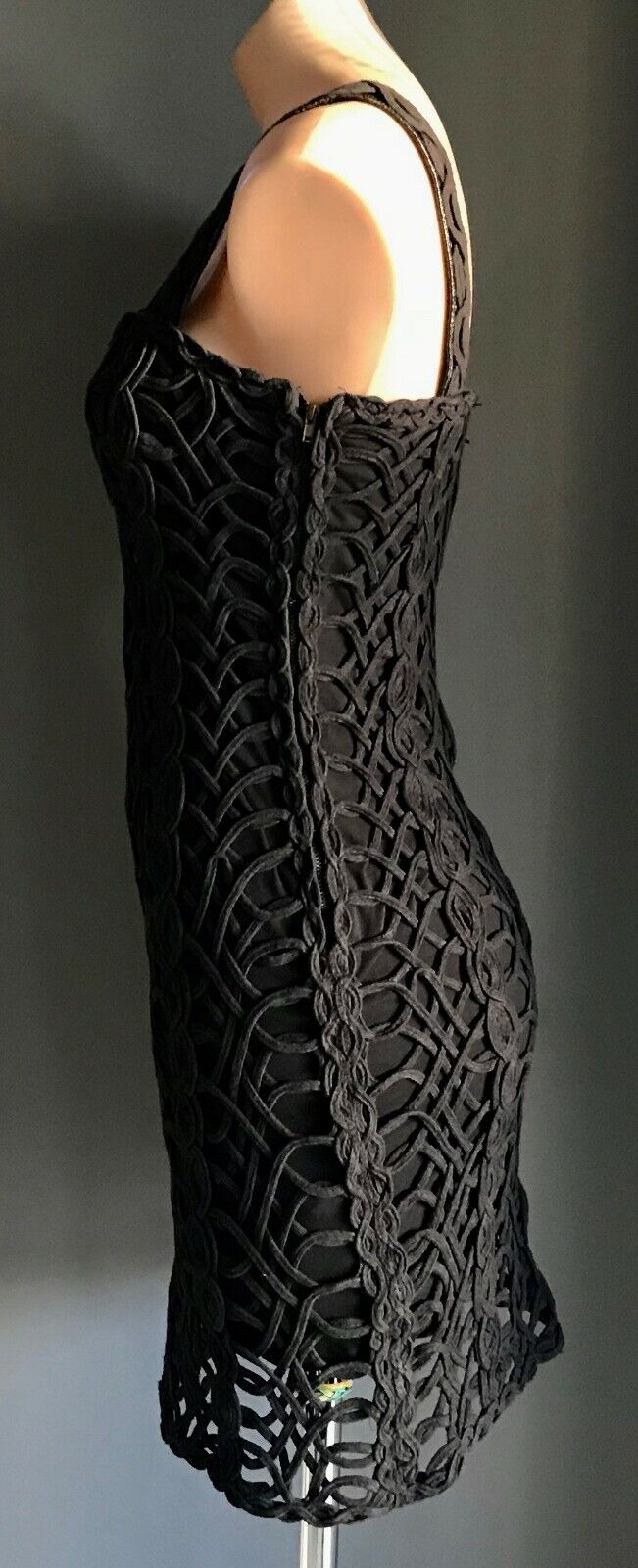 SASS & BIDE Bodycon Dress Black "Cotton Twists" Sleeveless Ladies Size 8 10 NEW
