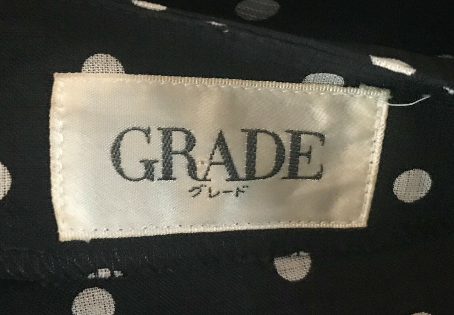 GRADE Dress Black & White Polka Dot Sleeveless Fit & Flare Size 10 Retro Vibe
