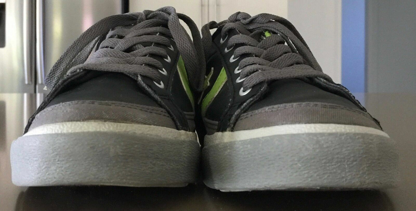 CONVERSE Sneakers Grey Lime Green PU Size Mens 7 9 EUR40 25.5cm Shoes New