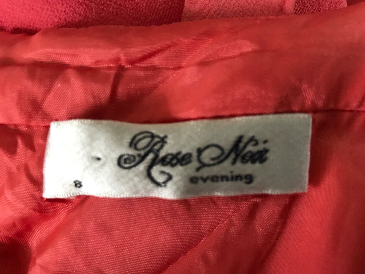 Hens BridesMaid ROSE NOIR Silk Mini Dress Coral Red Wired Costume Size 8 10 NEW