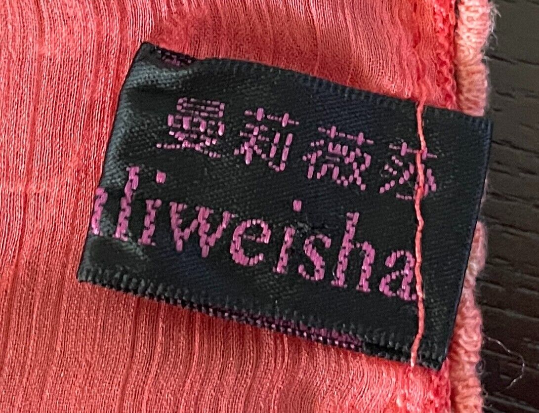 Neck SCARF MANLIWEISHA Semi Sheer Coral Shawl Rectangle Ruffle Broderie Anglaise
