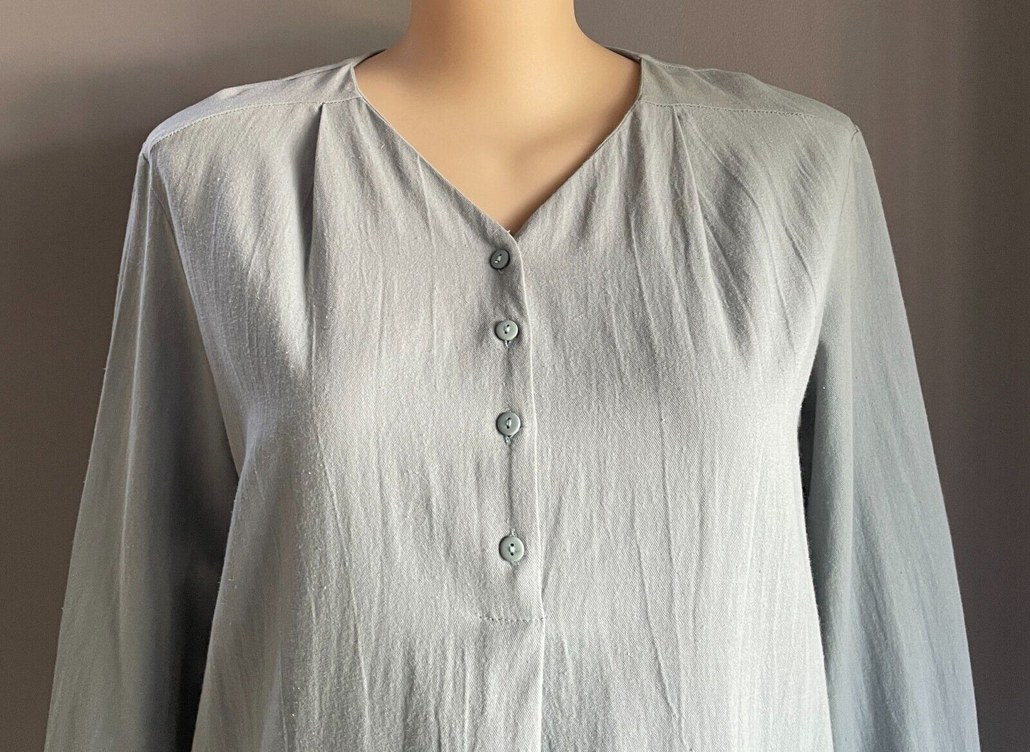 Ms LEE Midi Dress Sage Green V-Neck 3/4 Sleeve Shift Plus Size 20 - 22