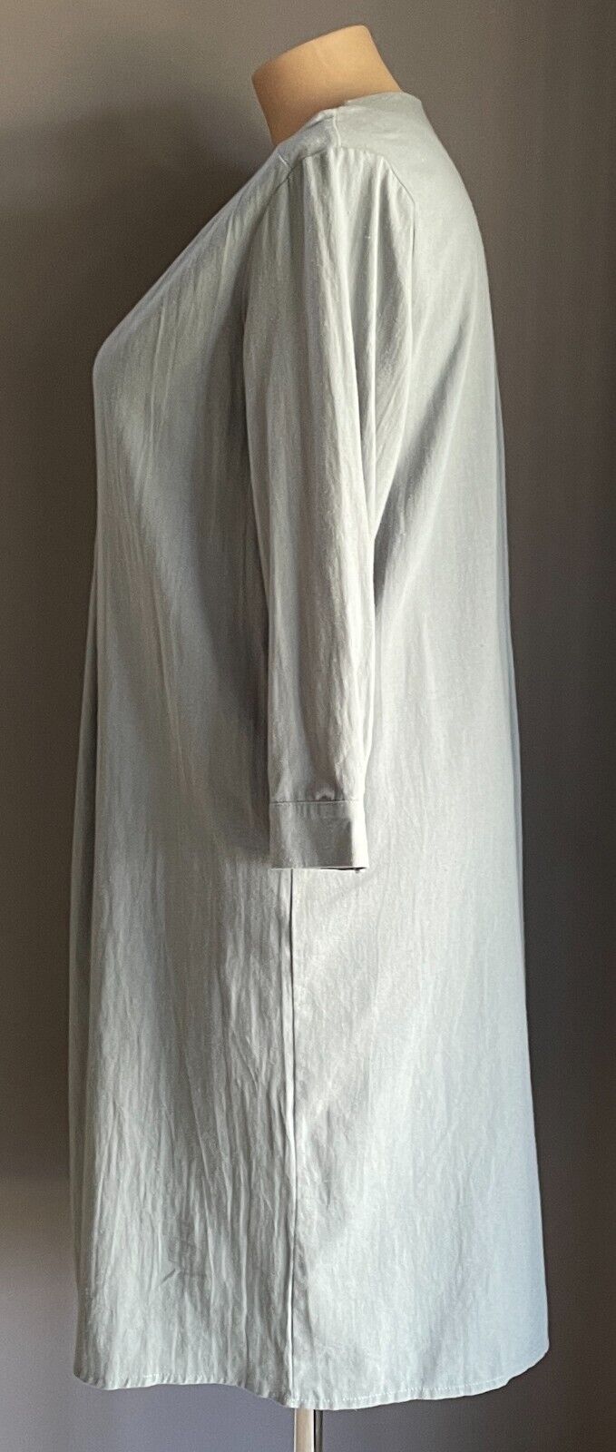 Ms LEE Midi Dress Sage Green V-Neck 3/4 Sleeve Shift Plus Size 20 - 22