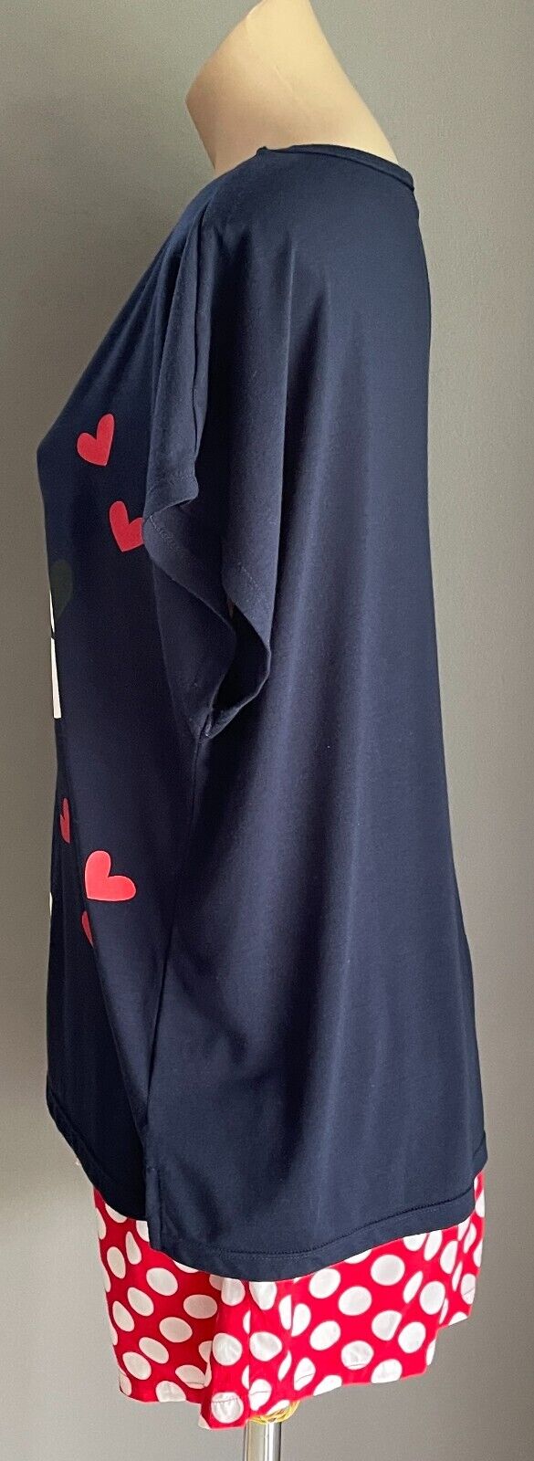 DISNEY Mickey Mouse PJs Pyjama Set T-Shirt & Sleep Shorts Ladies Size M 10 12